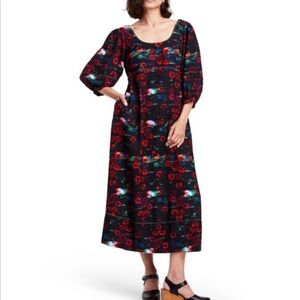 Rachel Comey for Target Floral Print Volume Balloon Sleeve Dress Oversized